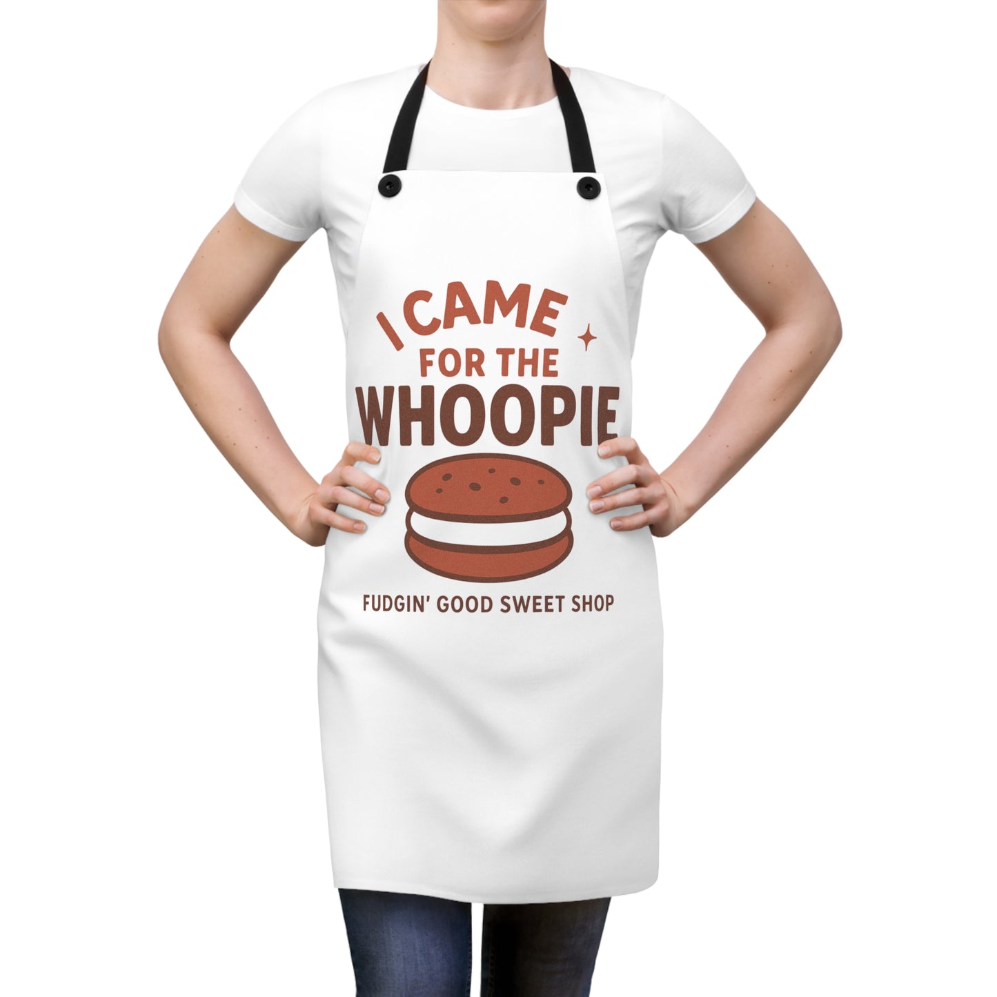 “I Came for the Whoopie” Retro Apron – Fudgin’ Good Sweet Shop Exclusive