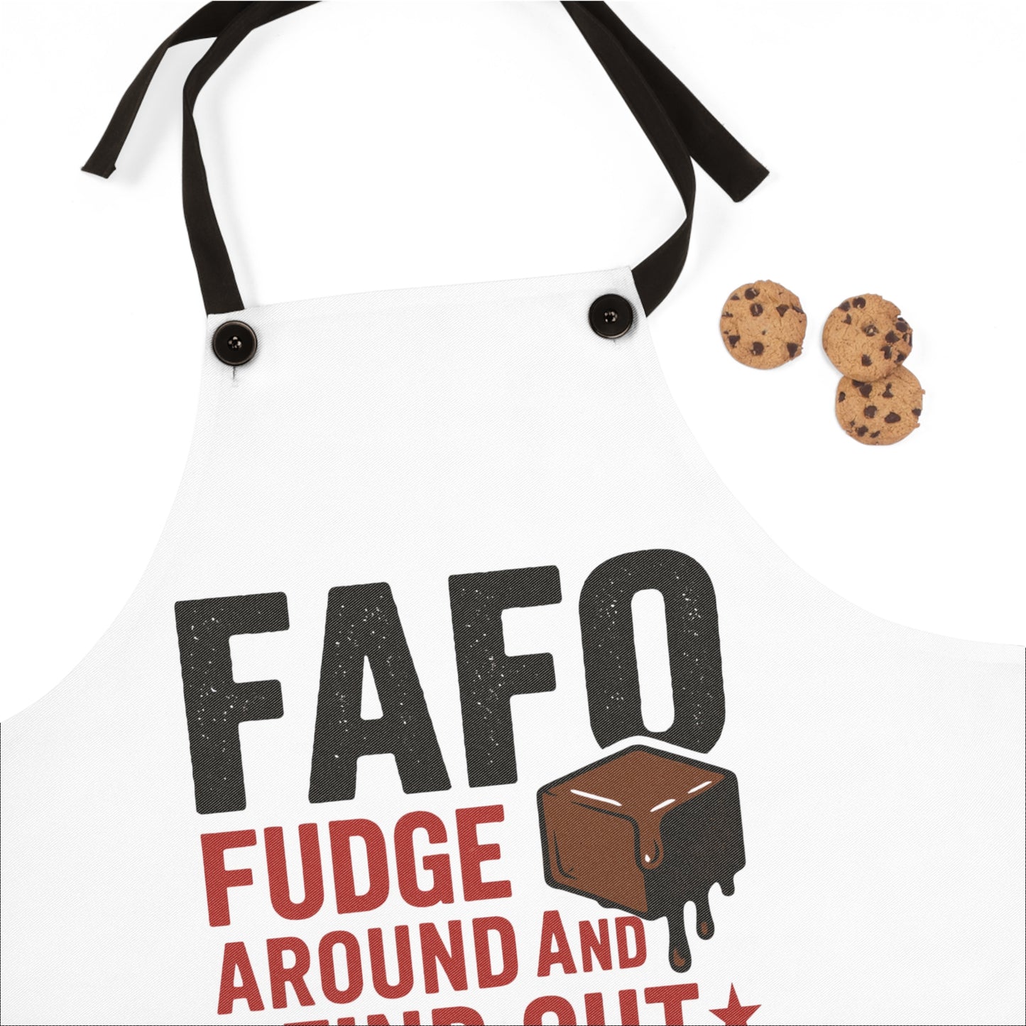 Funny Kitchen Apron – “Fudge Around and Find Out” | Fudgin’ Good Sweet Shop Merch