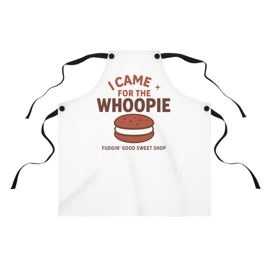 “I Came for the Whoopie” Retro Apron – Fudgin’ Good Sweet Shop Exclusive
